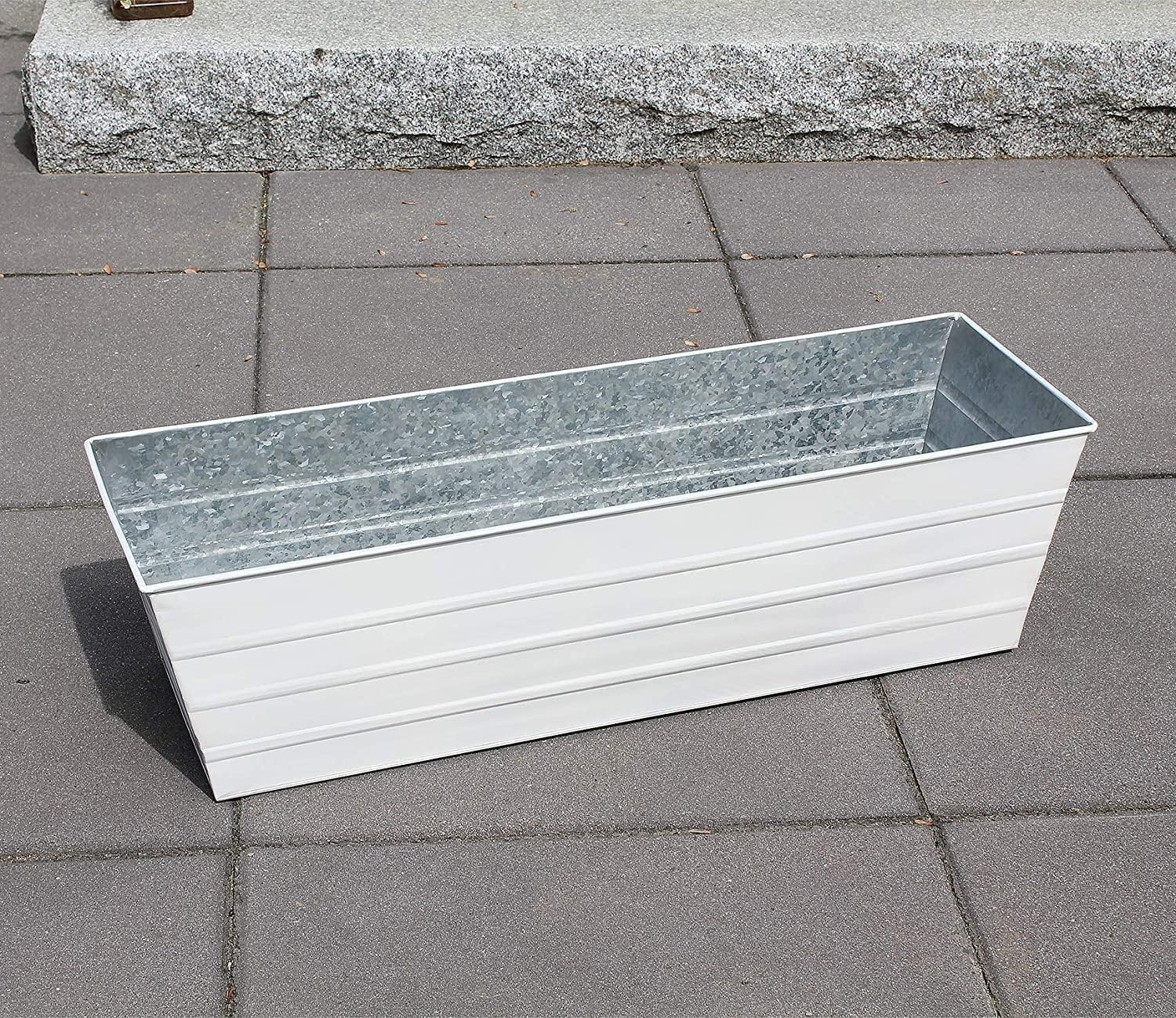 Large Cape Cod Style Flower Box Planter – Durable Outdoor Resin Window Box with Classic Design – Perfect for Patio, Balcony, or Garden Décor