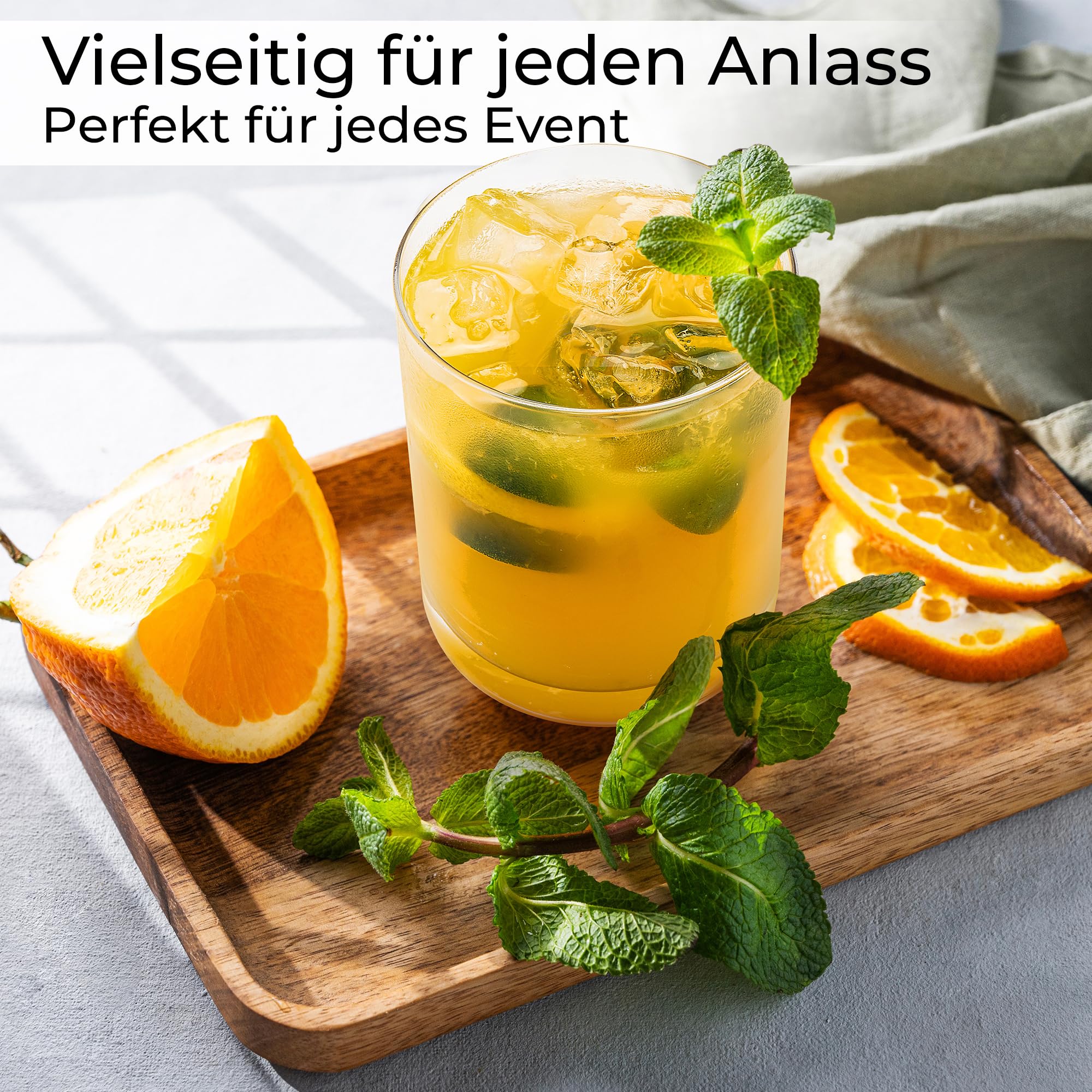 MIAMIO - Trinkgläser Set/Wassergläser Set (12 Stück) - spülmaschinenfest | Trinkgläser / Glas Set für Wasser, Saft und Getränke, Gläser Set für den Alltag (6x370ml, 6x 450ml)