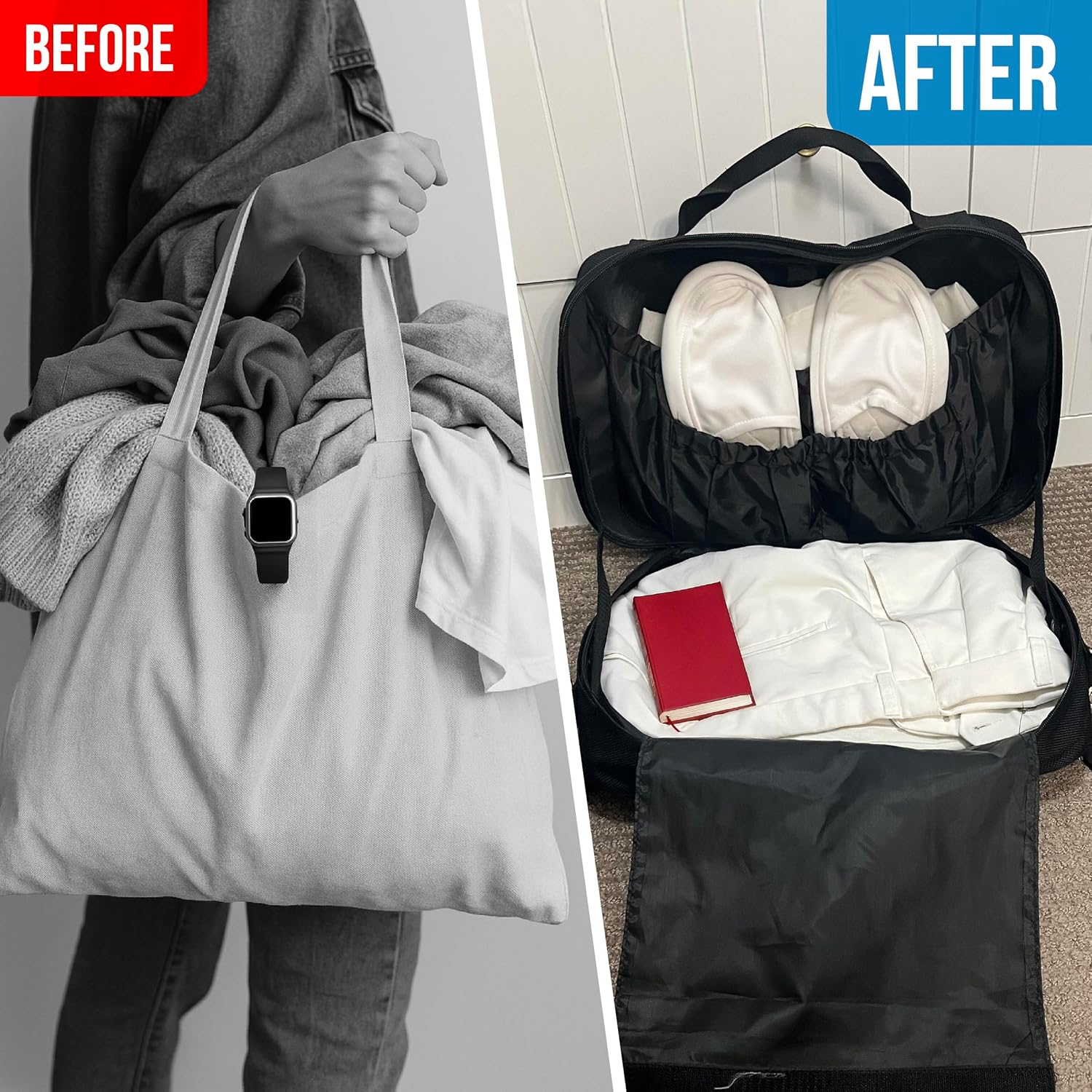 LDS Temple Bag – Transport & Protect Your Temple Worship Essentials – Compact, Lightweight Garment Bag for Men and Women – Safeguard Your Sacred Attire On The Go (Black) - Image 6