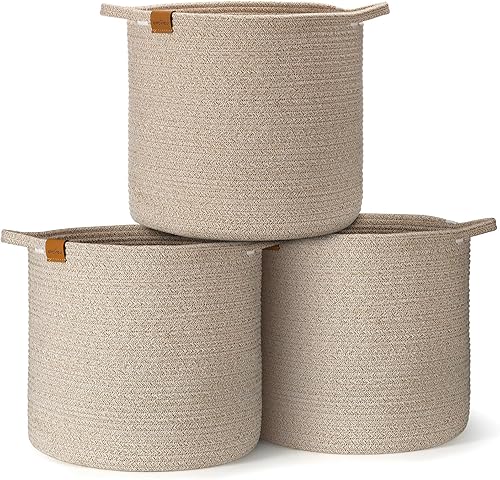 BROVIEW L3 - Contenedores de almacenamiento de cubos para estantes, cesta de almacenamiento de 13 x 13 pulgadas para organizador de cubos, cestas