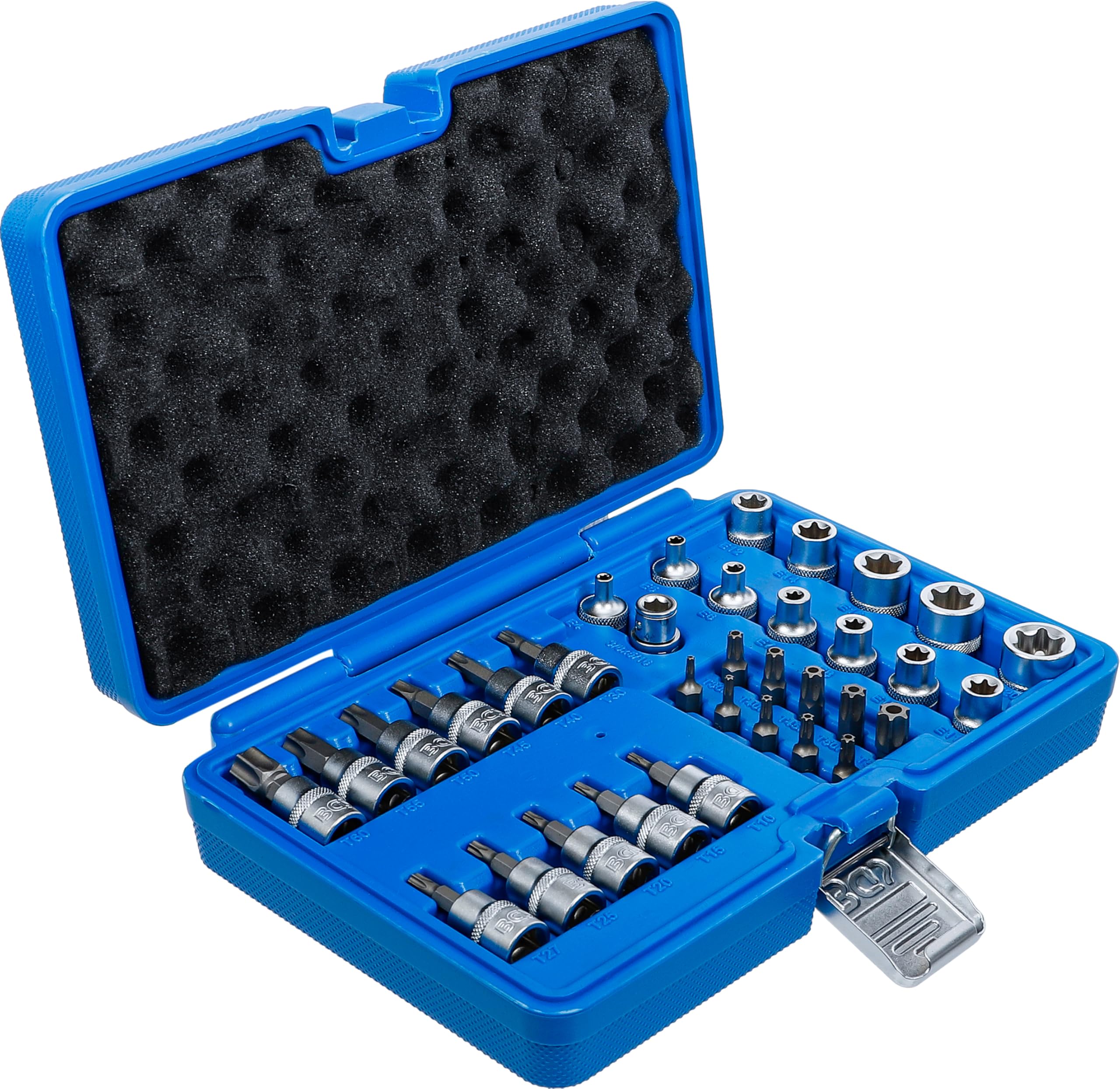 BGS 5021 | Serie di inserti e bussole | 10 mm (3/8") | profilo a T (per Torx) | 34 pz.
