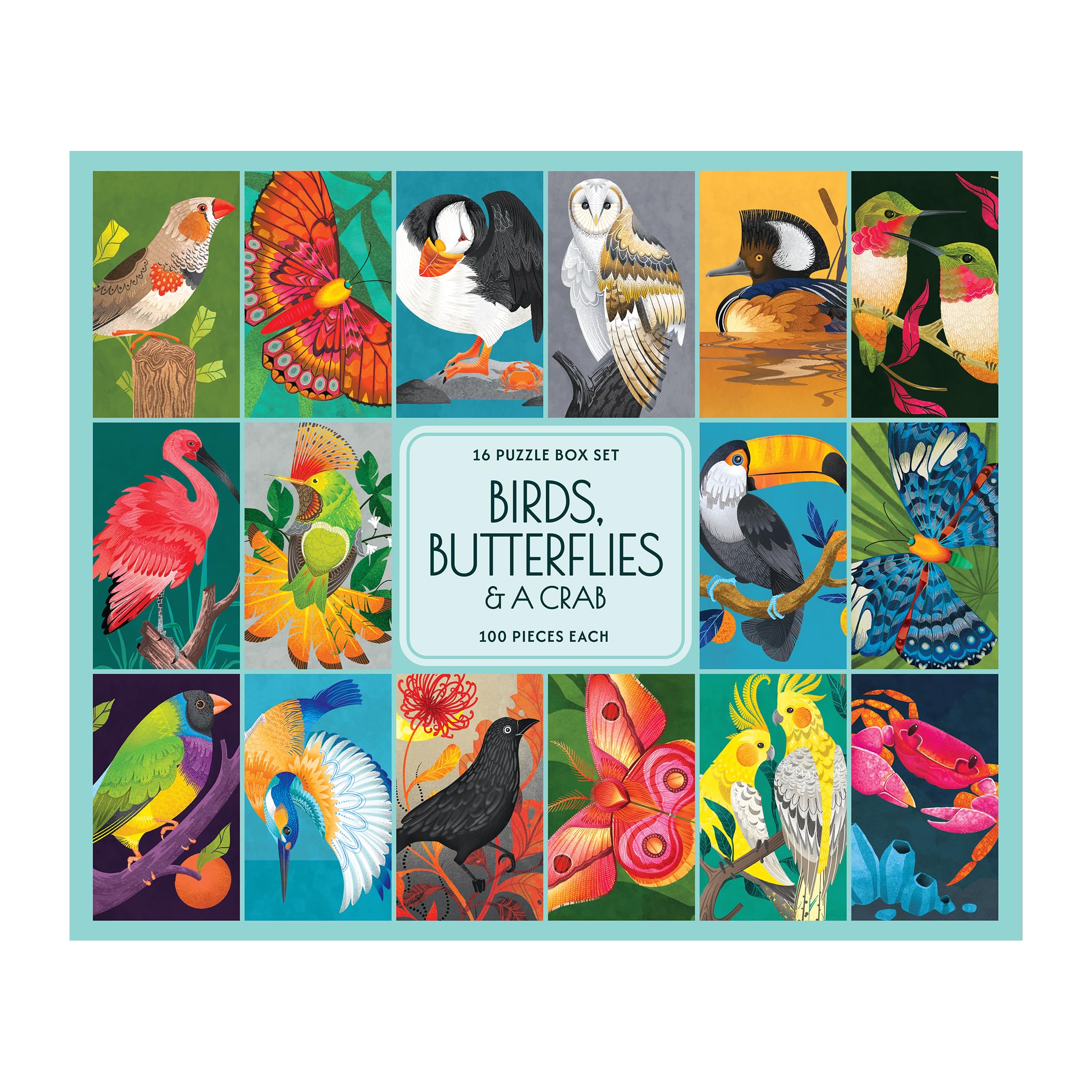 Amazon.com: RoseArt - Birds Butterflies & Crab Jigsaw Puzzle Box