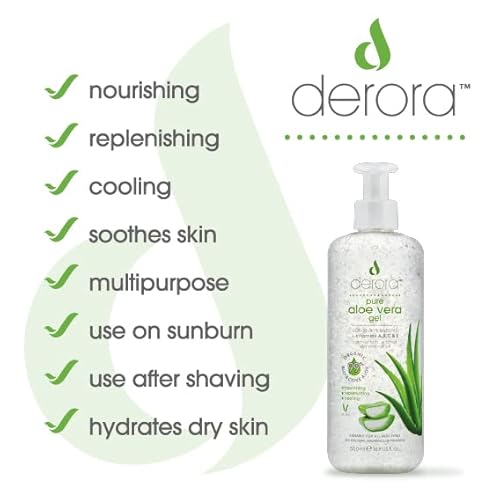 Derora Gel de Aloe Vera - 500ml | Contiene Ingredientes 100% puros y naturales de Aloe Bio Activo | para curar, calmar e hidratar la piel, cara y cuerpo | Libre de Crueldad y Vegano - imagen 3
