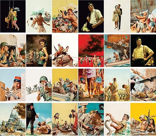 Vista 31 de Postales vintage 24 piezas SciFi Vintage Comic Book Art Magazine Covers Agua