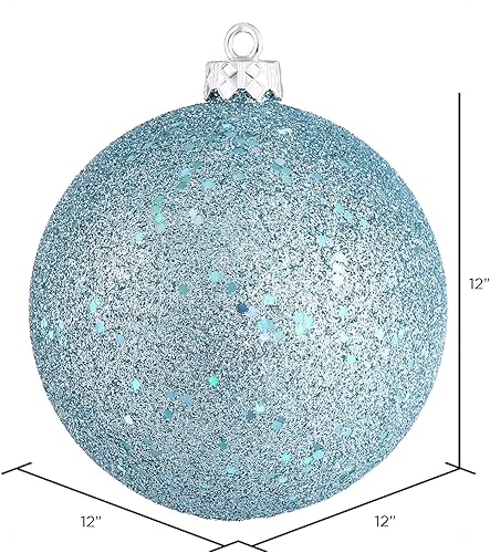 Vista 142 de Vickerman Adorno de bola de caramelo rojo de 12 pulgadas, inastillable y resistente a los rayos UV, confiable y listo para colgar, adornos rojos