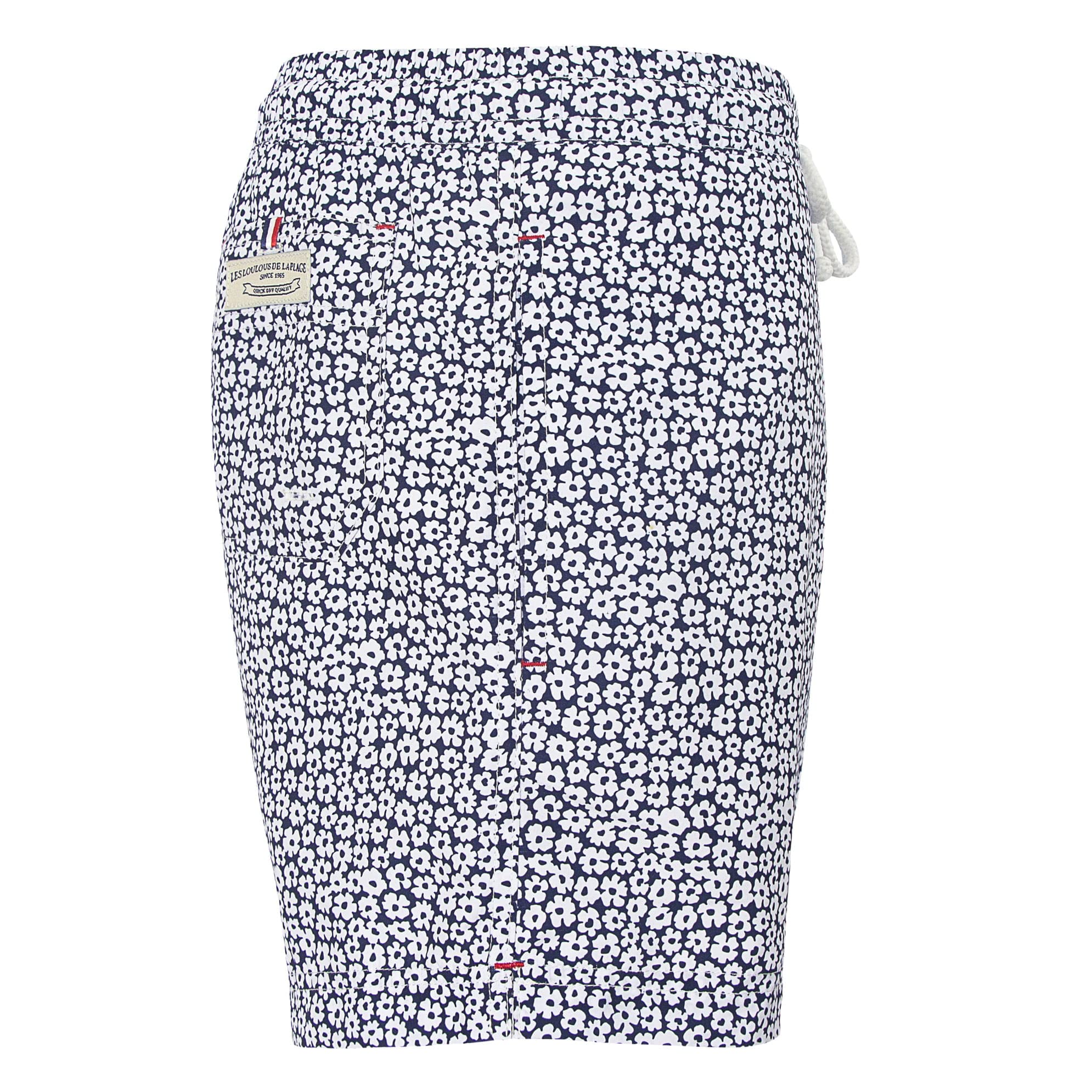 Bañador para Hombre Natación, Diseño de Flores, Color Azul y Blanco - Montauk 800, Azul, XXL