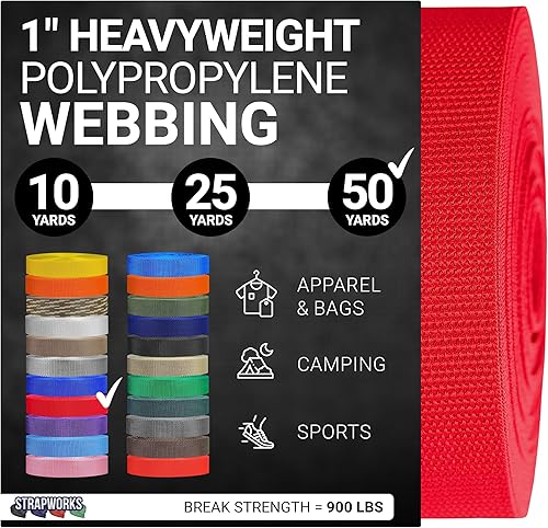 Vista 30 de Strapworks Correas de polipropileno pesado: correas de polietileno resistentes para reparación de equipos de bricolaje al aire libre Negro