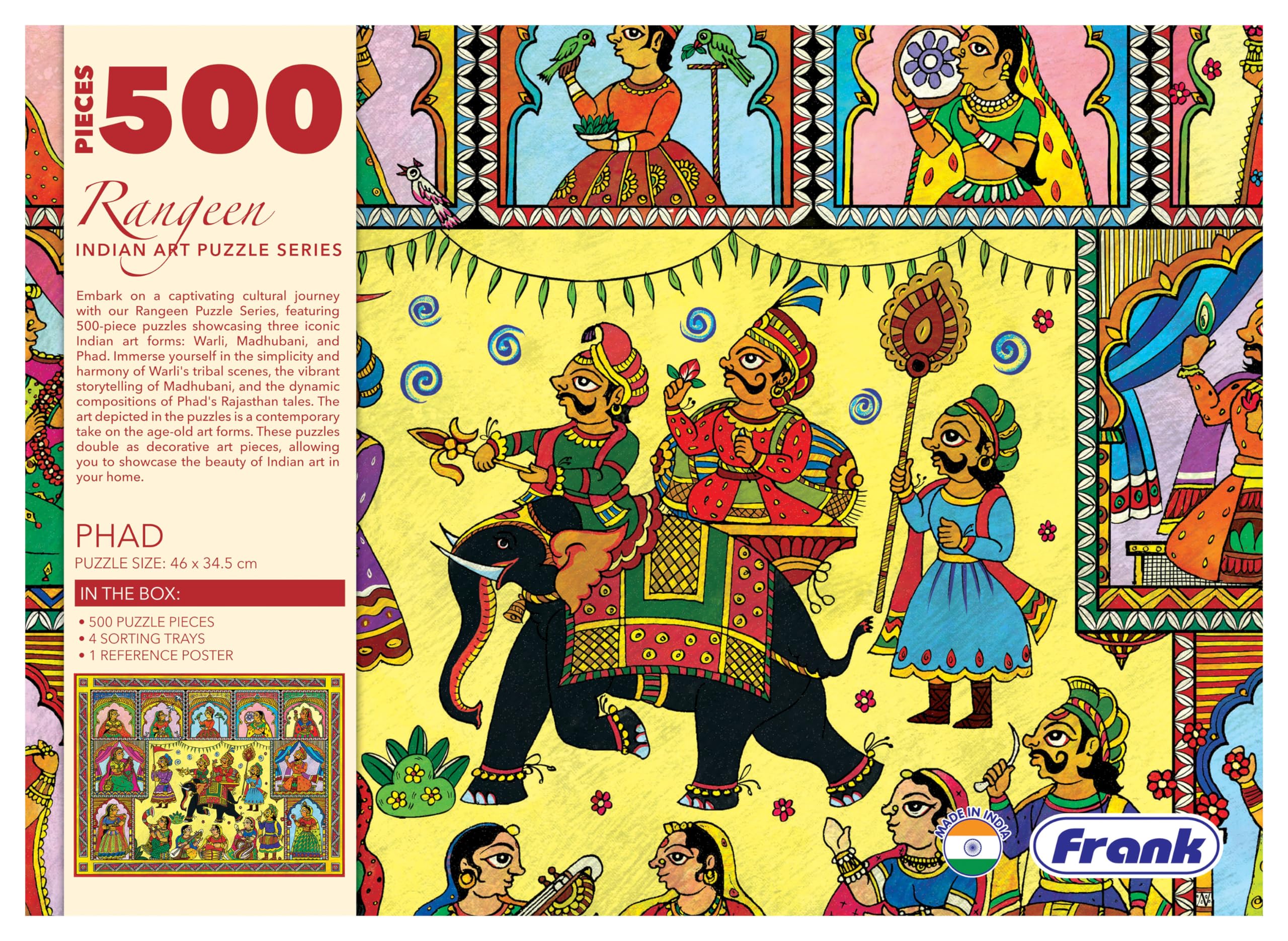 Phad's Rajasthan Tales 500 Piece Jigsaw Puzzle for Adults & Kids Above 10 Years | Fun & Challenging Educational Toys Having Realistic Illustrations | Puzzle Games for Focus & Memory