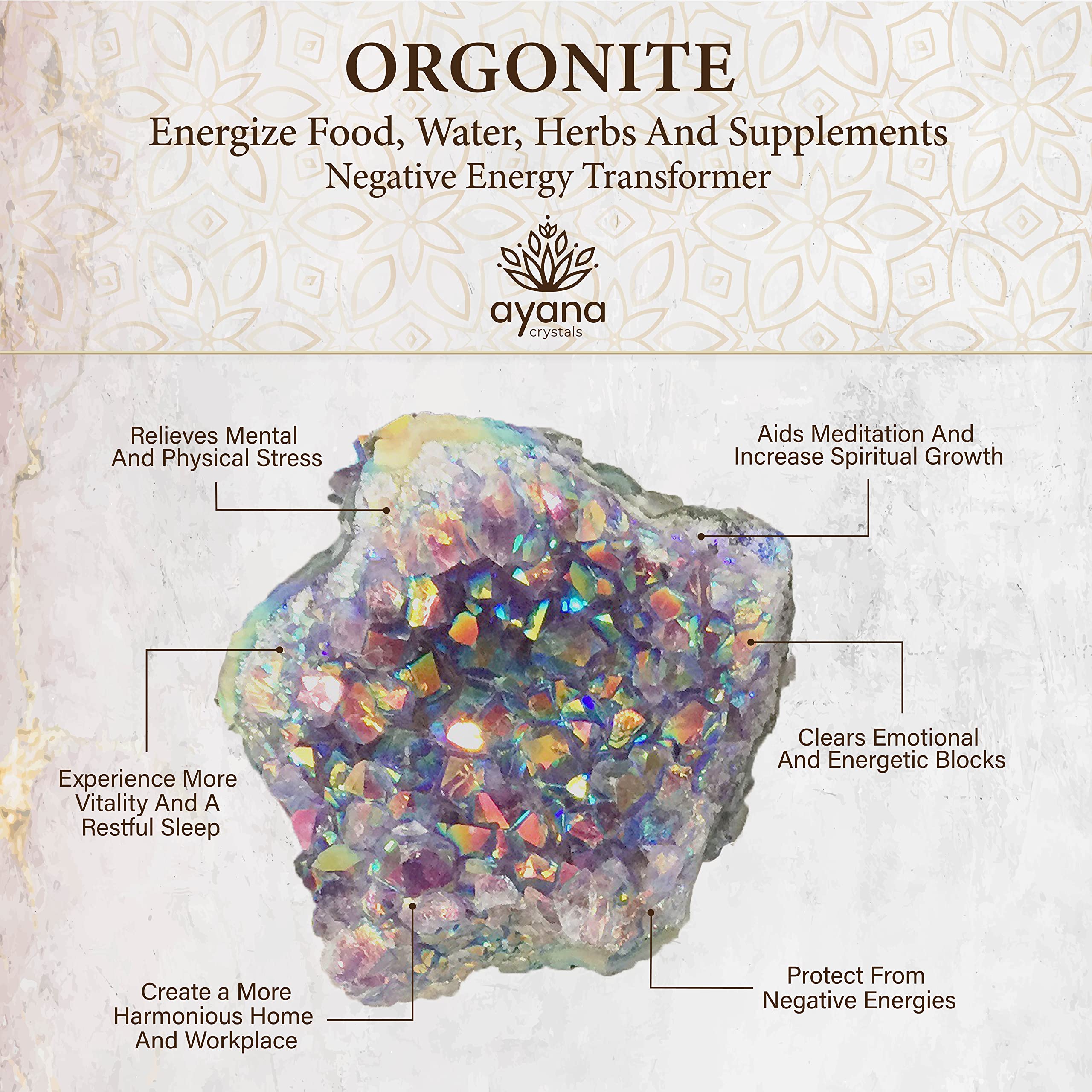 Buy AYANA Piezo Orgonite Hex Bullet Chakra Pendant Necklace 7 Types