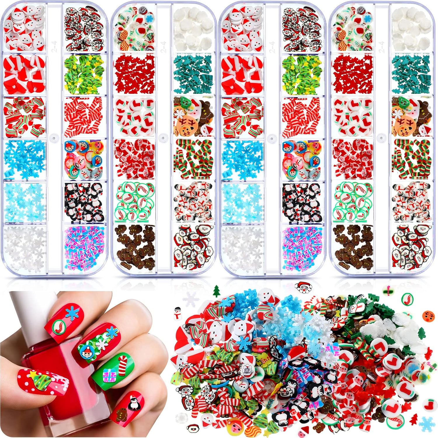 Buy 4 Boxes Christmas Nail Art Slice Sequins Glitter Christmas Snowflake Glitter Confetti 3d Colorful Cute Sequins Mini Christmas Glitter Confetti For Diy Craft Winter Holiday Party Nail Supplies Online At Lowest