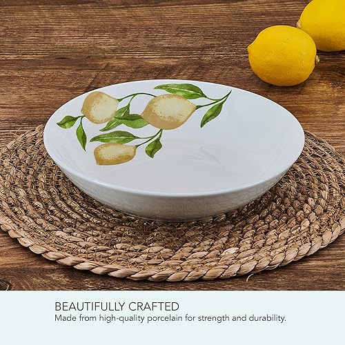 Miniatura 9 de Studio Nova Alexis - Juego de 4 cuencos para pasta, 8 pulgadas, 20 onzas, color blanco