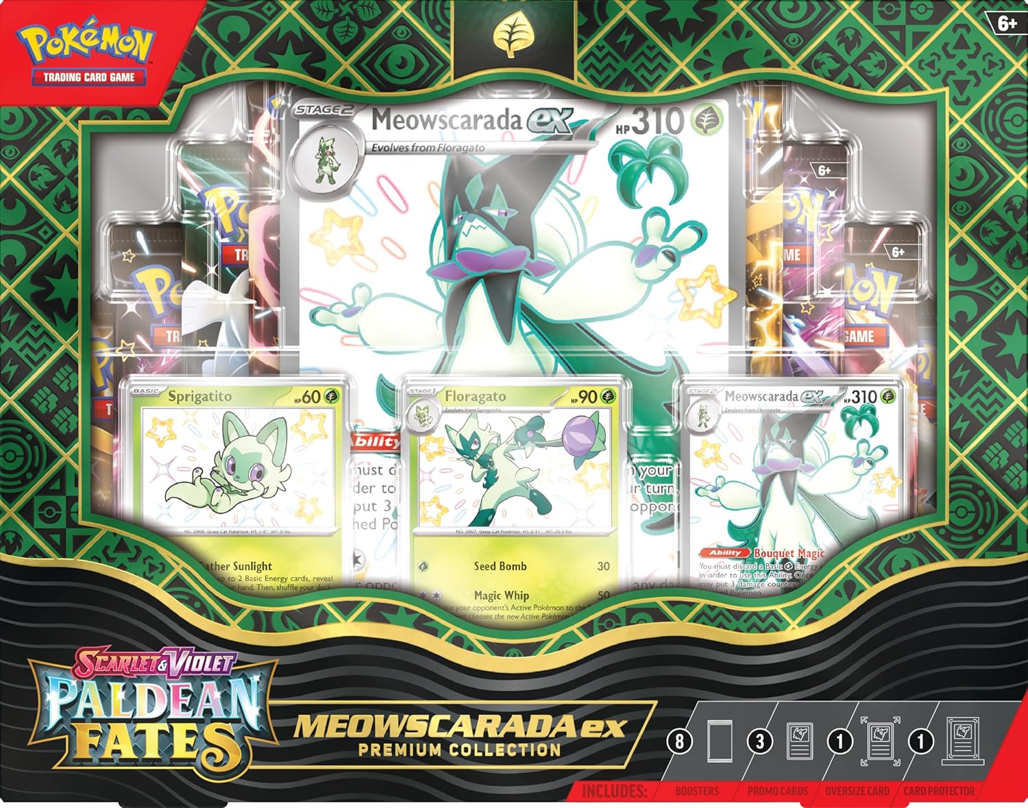 Pokemon TCG: Scarlet and Violet: PALDEAN Fates: Pokemon EX Premium Collection - Shiny Sprigatito