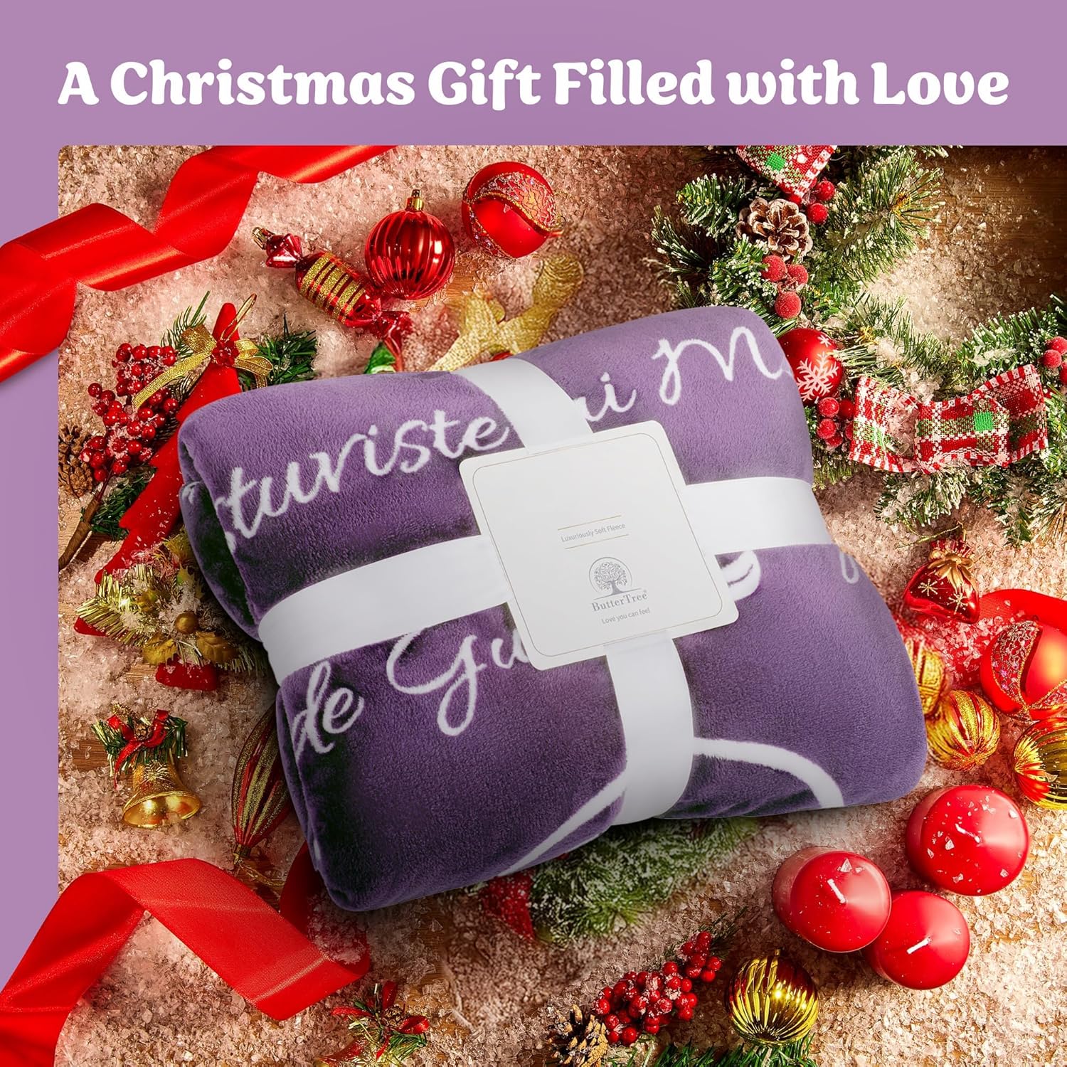 Birthday Gifts for Mom -Soft Purple Blanket with Meaningful Words, Sentimental Gift for Women, Cozy Fleece Throw for Mom’s Birthday or Special Occasions - Image 8