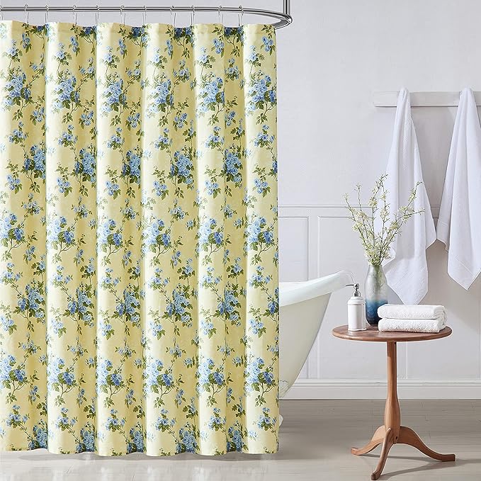 Laura Ashley Cassidy Collection Shower Curtain 100 Cotton