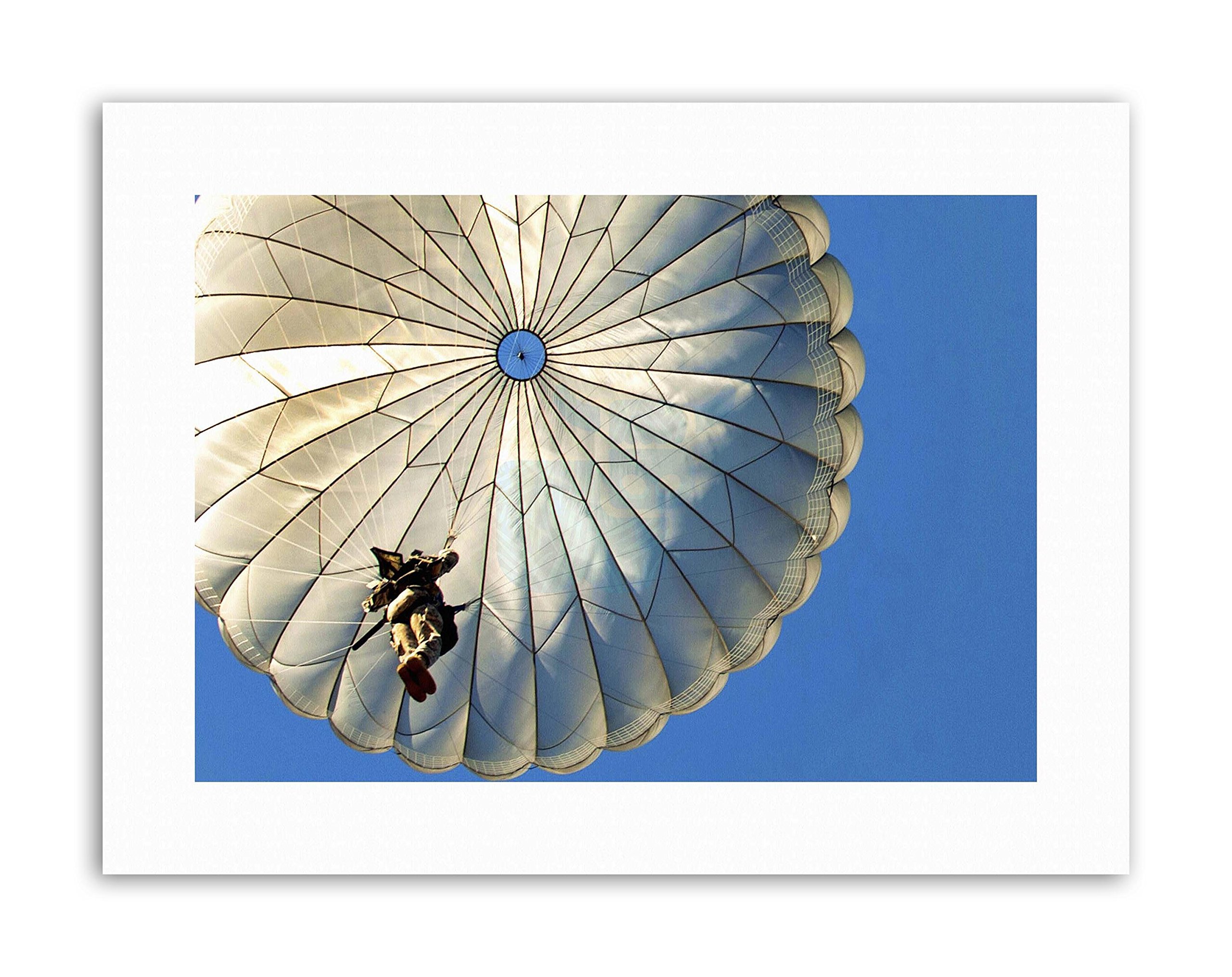 Wee Blue Coo War Soldier Paratrooper Parachute Falling New Picture Military Canvas Art Print
