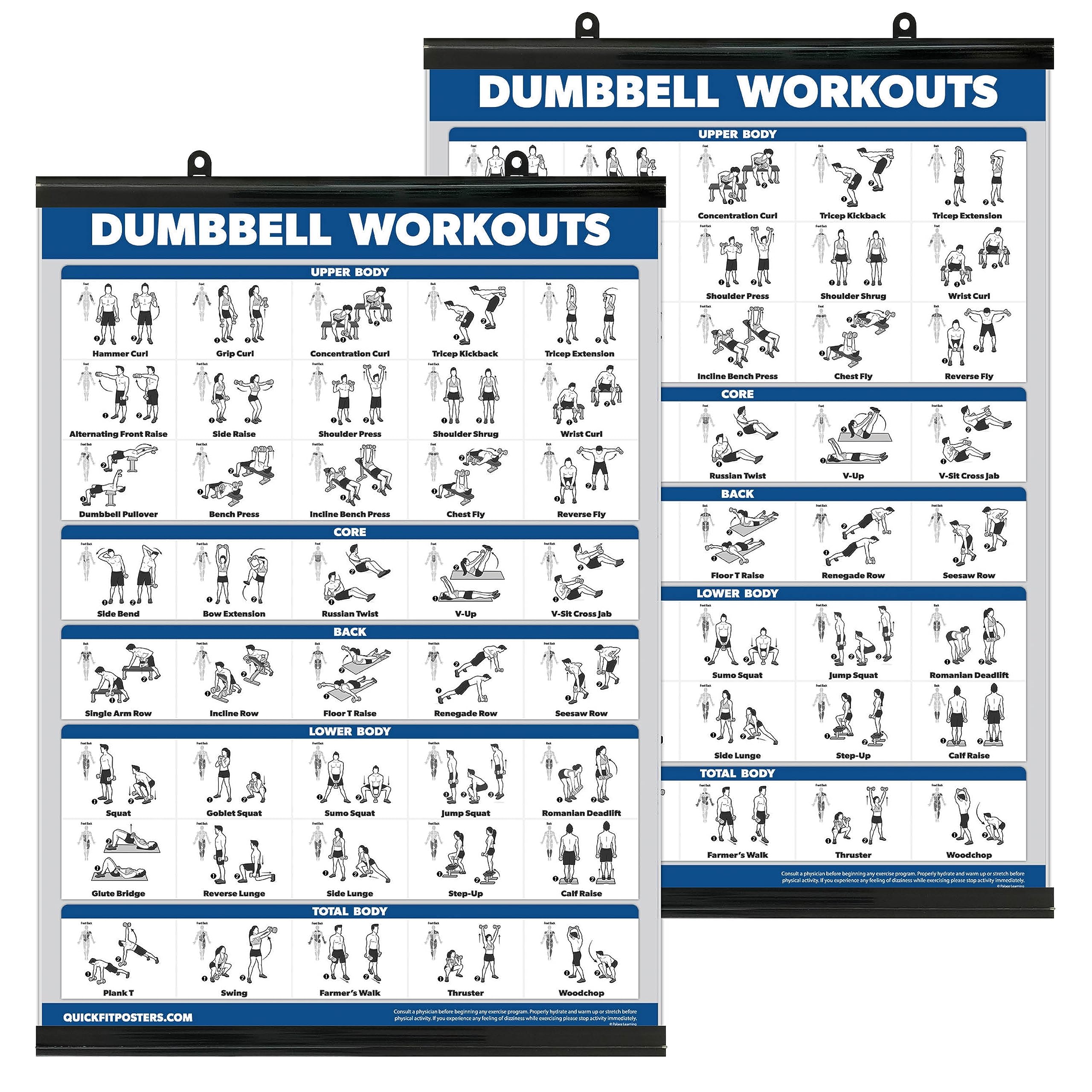 Palace LearningPlastic Poster Frame Hanger Clip Kit - Black, 18" x 24" & 18" x 27" - Vertical Layout Posters Only (2 Pack)