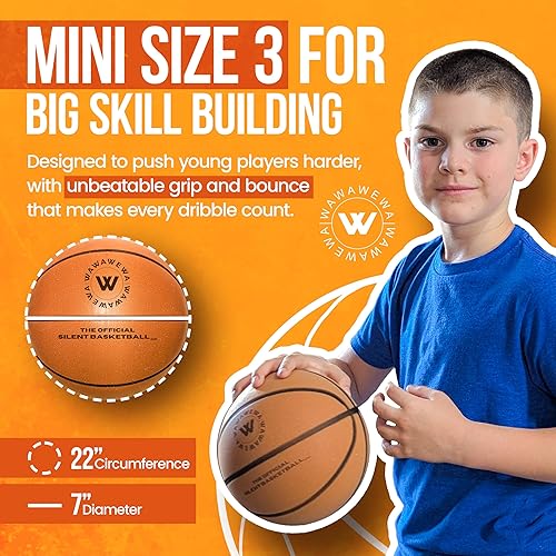 Miniatura 4 de WAWAWEWA The Official Silent Basketball  Baloncesto interior sin comprimir para regates silenciosos  Pelota de espuma de poliuretano sin aire