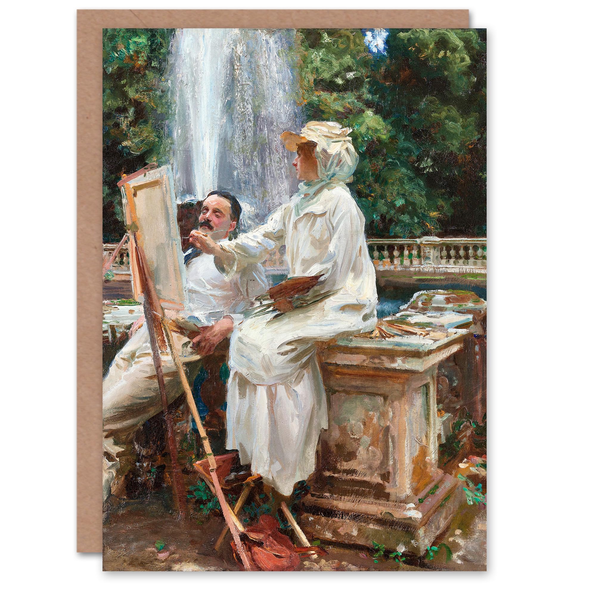 Artery8 John Singer Sargent Art Card The Fountain Villa Torlonia
