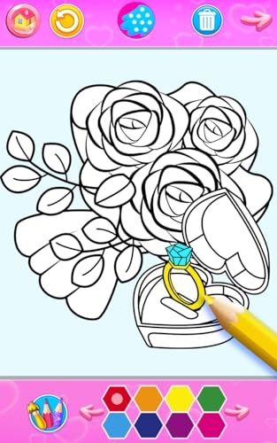 Coloring Book Wedding Day - Bride & Groom Crayon Coloring Books for Kids