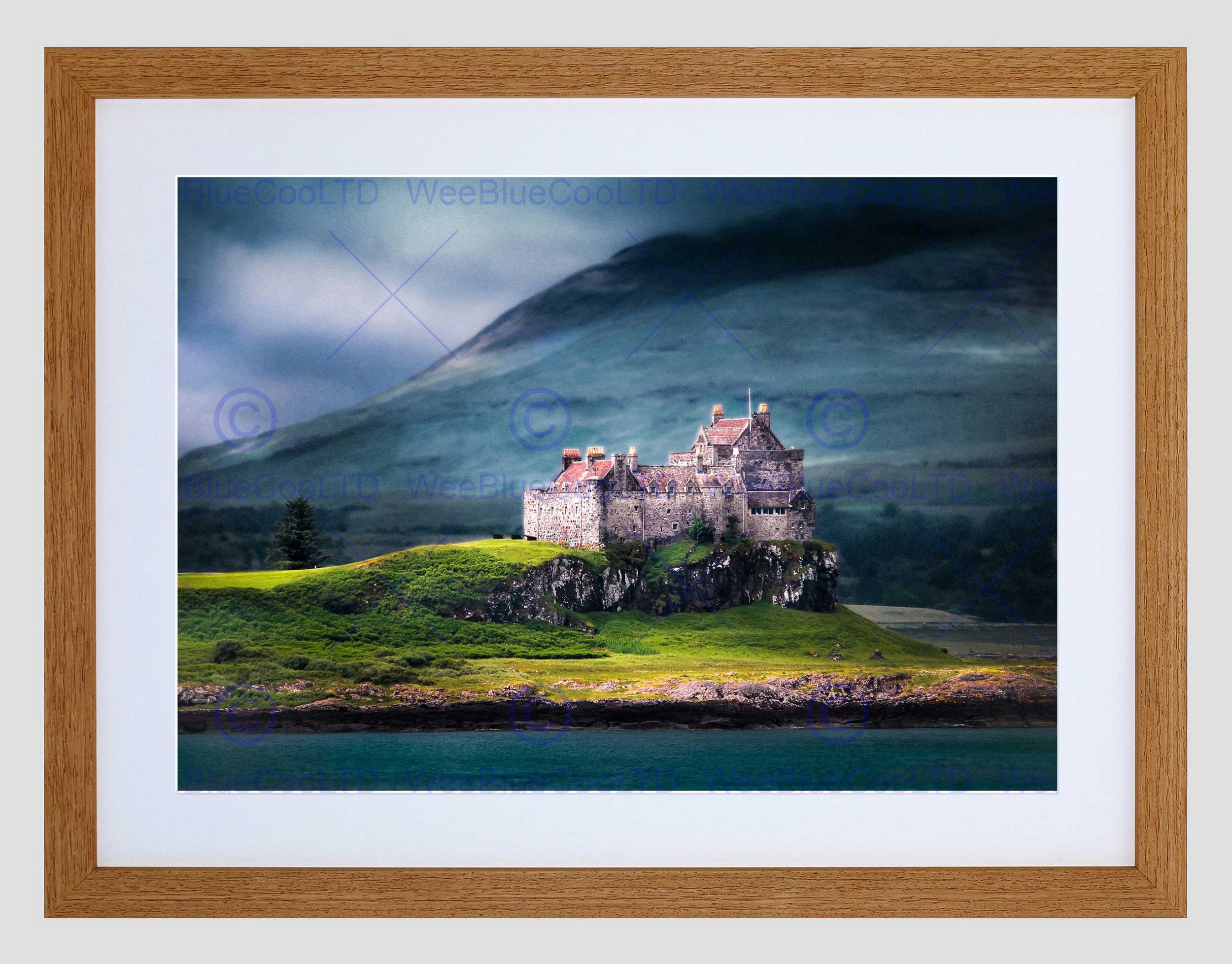 Wee Blue Coo Duart Castle Scotland Isle Mull Art Picture Framed Wall Art Print