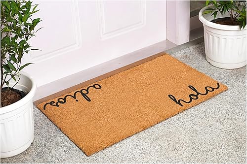 Miniatura 2 de Calloway Mills Cursive Hola Adios Felpudo (bronceadonegro, 17 x 29 pulgadas)