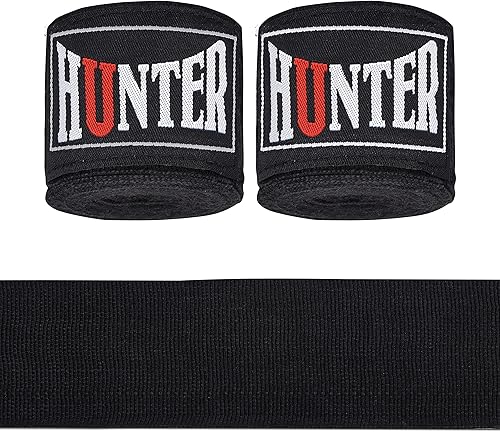 Miniatura 4 de HUNTER Vendas profesionales de boxeo para hombres y mujeres, muñequeras de 180 pulgadas, guantes de boxeo ideales para kickboxing, Muay Thai y MMA