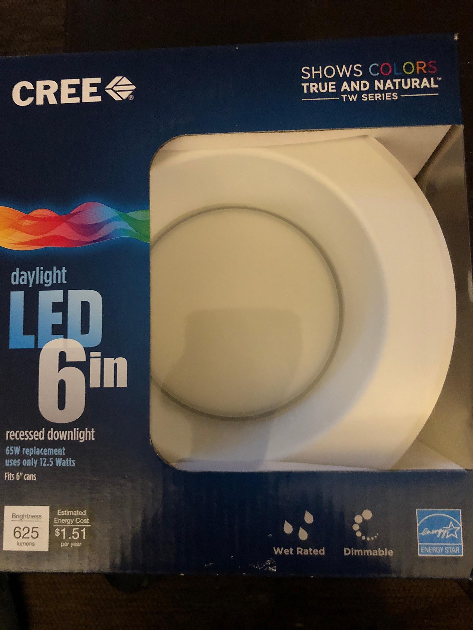 Cree DRDL6-06250009-12DE26-1C100 6 in. TW Series 65W Equivalent Daylight (5000K) Dimmable Led Retrofit Recessed Downlight