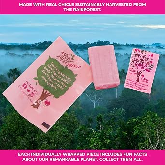 Tree Hugger Classic Bubble Gum Sweetened with 100% Tooth Friendly Xylitol, 1.4 oz /8 Pieces Per bag (Pack of 12 Bags)