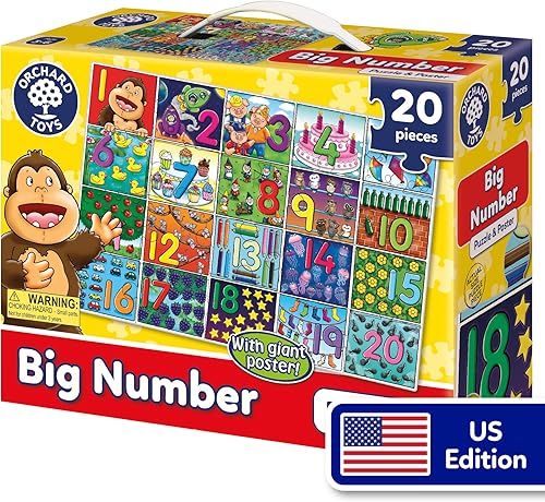 Orchard Toys Big Number Jigsaw Puzzle  Poster - Puzzle de números 1-20 disponible en Yaxa Colombia