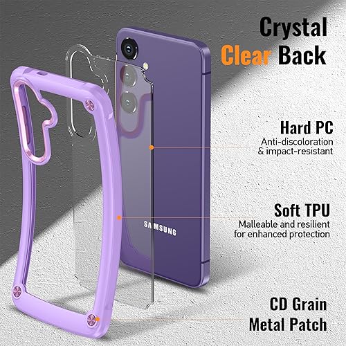 Vista 189 de Oterkin Funda transparente para Samsung Galaxy S24 Ultra, [20 veces antiamarilleamiento] S24 Ultra con 4 bolsas de aire integradas, protección