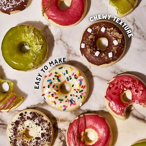 Miniatura 2 de Global Grub Kit de donas Morimoto Mochi para bricolaje, incluye molde de donas Mochi, bolsa de tuberías reutilizable, harina de mochi de arroz