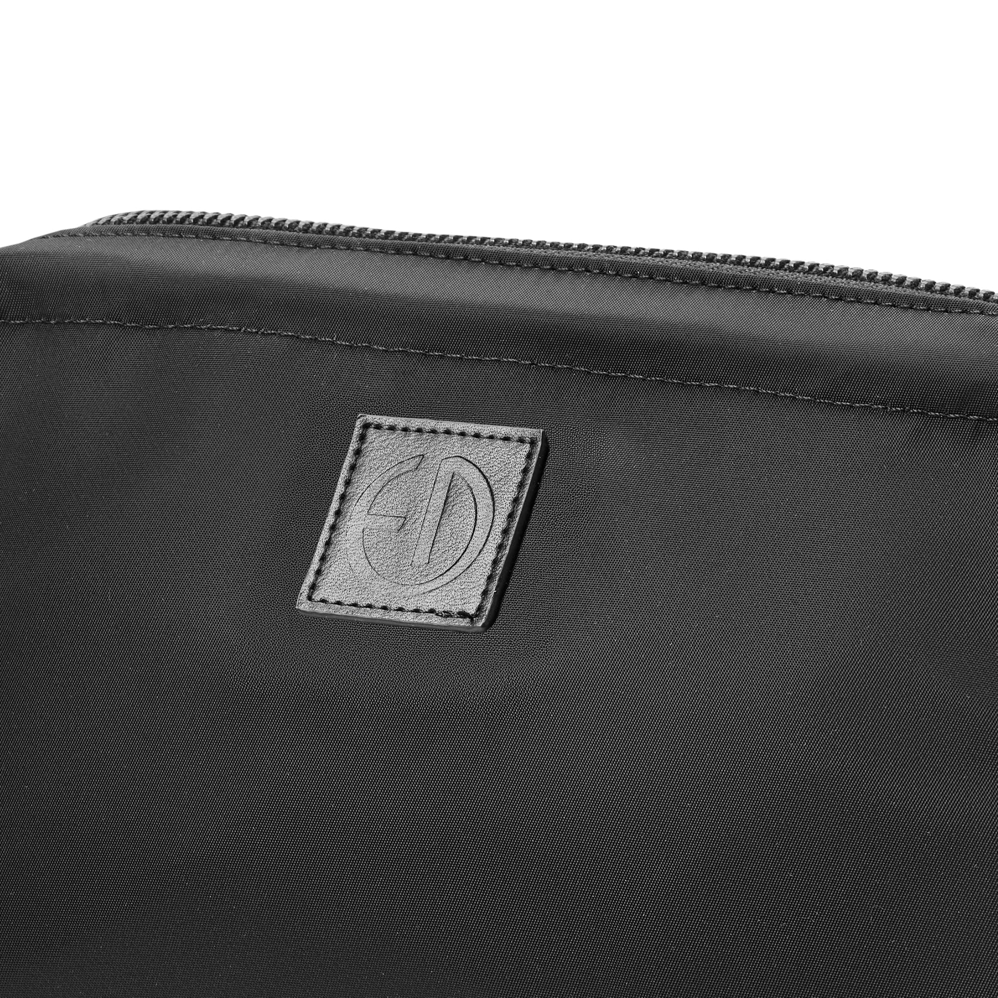 Elodie Details Zip&Go Large ouverture – Sac à couches pour bébé, trousse de maquillage, sac de toilette, sac d'allaitement, changement de couche, trousse de voyage portable, grande capacité, noir