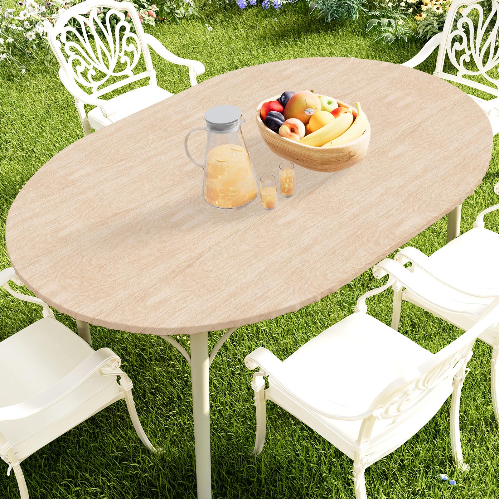 Smiry Oval Picnic Tablecloth - tablecloths | Mubboo