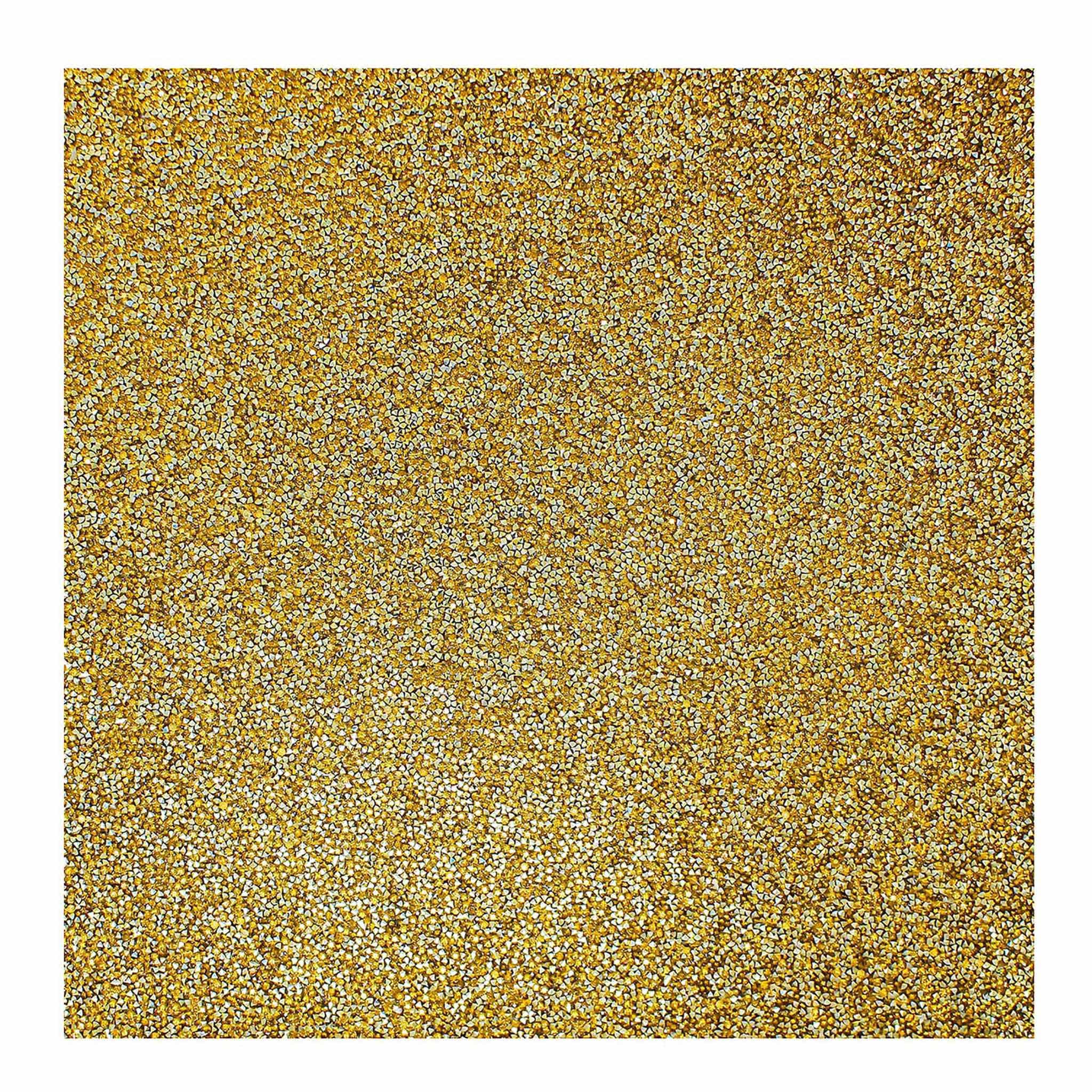 Luminous Square Placemat, Colorful, Sparkling Rhinestones, Non-Slip Back, for Fun or Formal Dining Table Setting, Event, Wedding, Gold, 14", Sold
