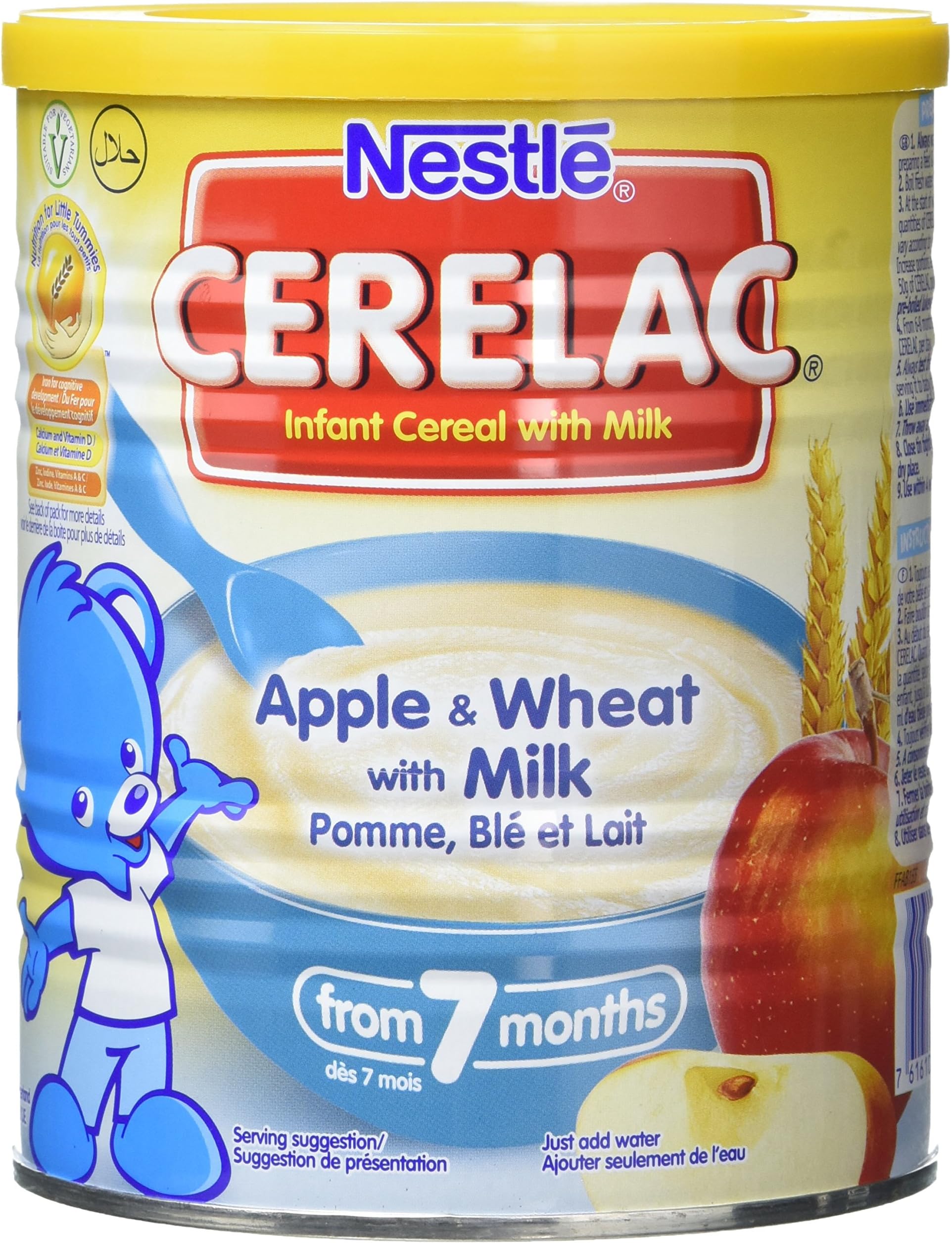 SMA Nutrition, Nestle Cerelac Apple And Wheat with Milk Infant Cereal 400 g, 7 months+, Pack of 4