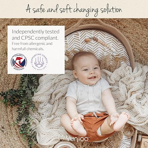 Miniatura 2 de Cambiador de bebé de lujo con almohadilla de pañales de viaje adicional, cambiador de bebé plegable con cubierta repelente al agua, cesta de bebé de