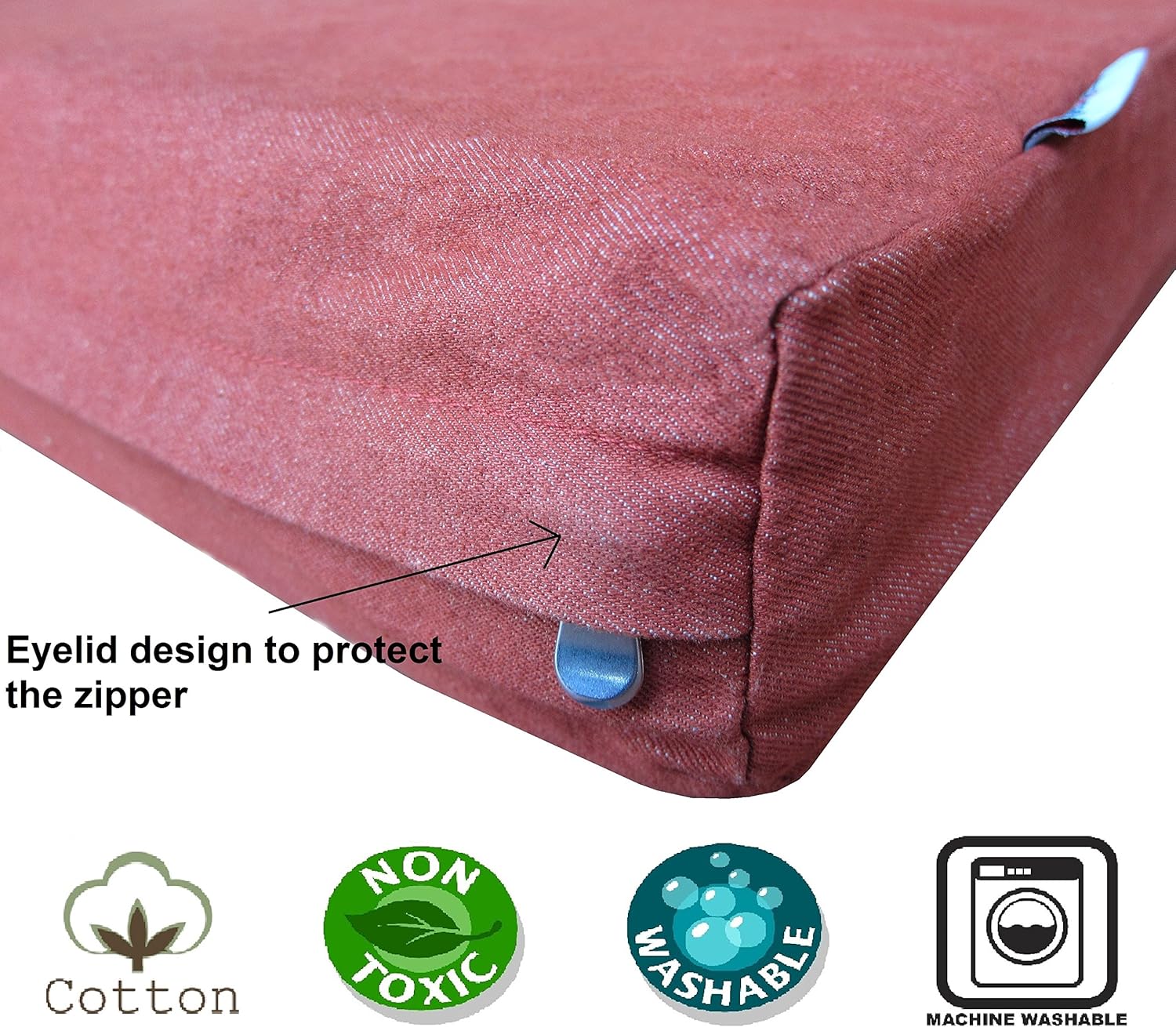 Dogbed4less XL Durable Waterproof Orthopedic Cooling Memory Foam Dog Pet Bed with Extra External Cover, Bombay Brown, 40X35X4 Inches