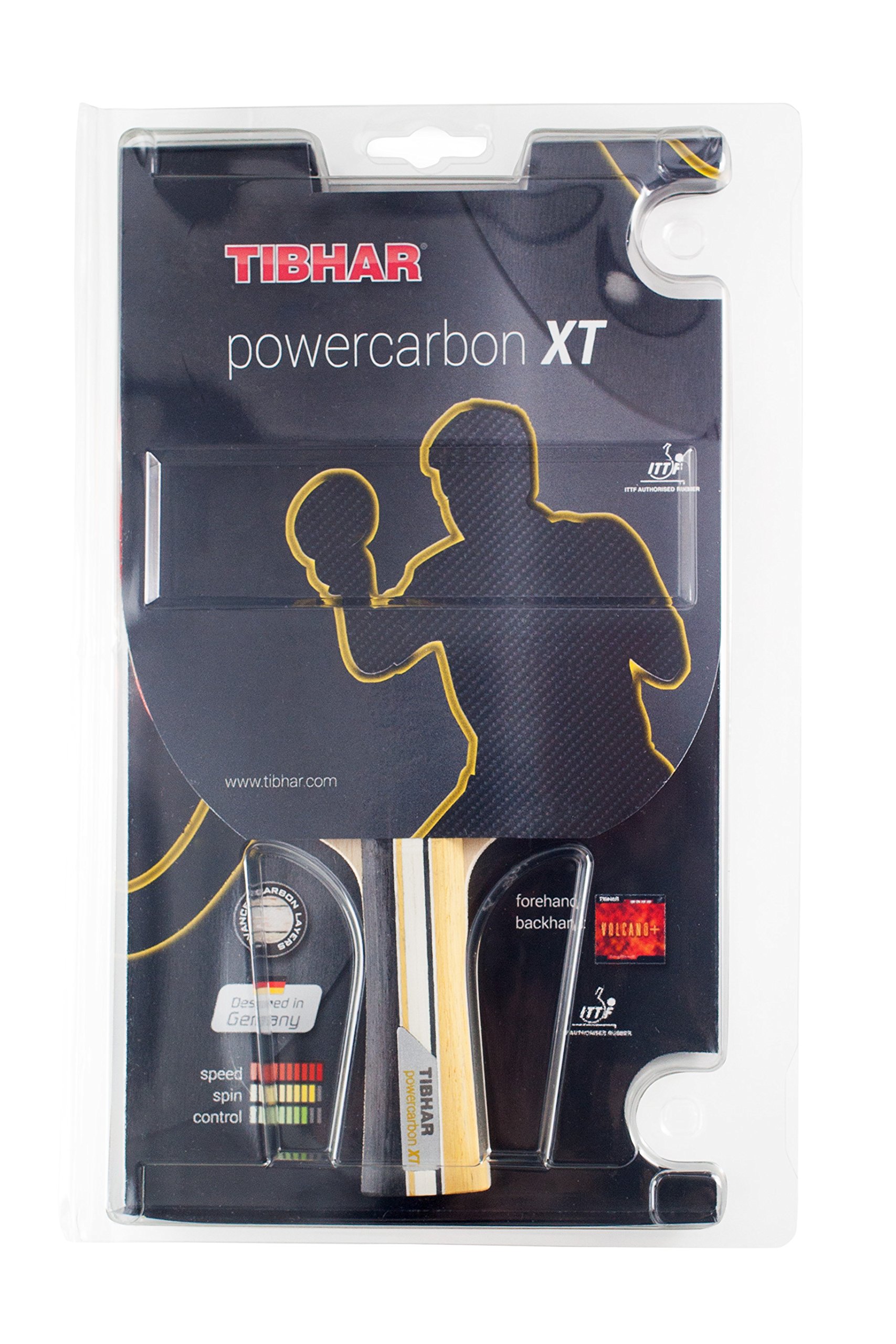 Tibhar Raquette de Ping Pong Powercarbon XT Allround Offensive ITTF