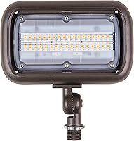 Vista 2 de Newhouse Lighting WW30BRZ - Luz de inundación LED de 30 vatios para exteriores, resistente a la intemperie, bronce