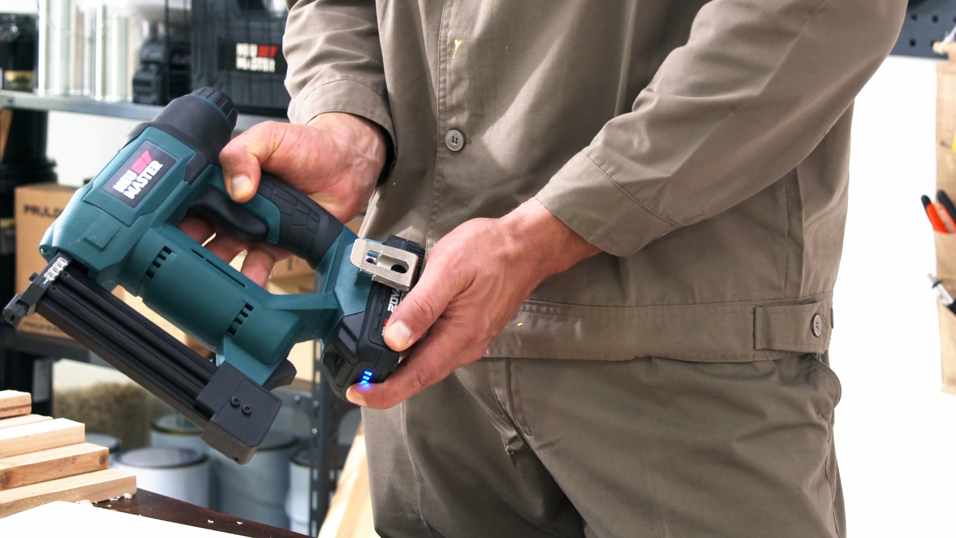NEU MASTER Nail Gun Cordless with Battery Powered - 18 Gauge 2 in