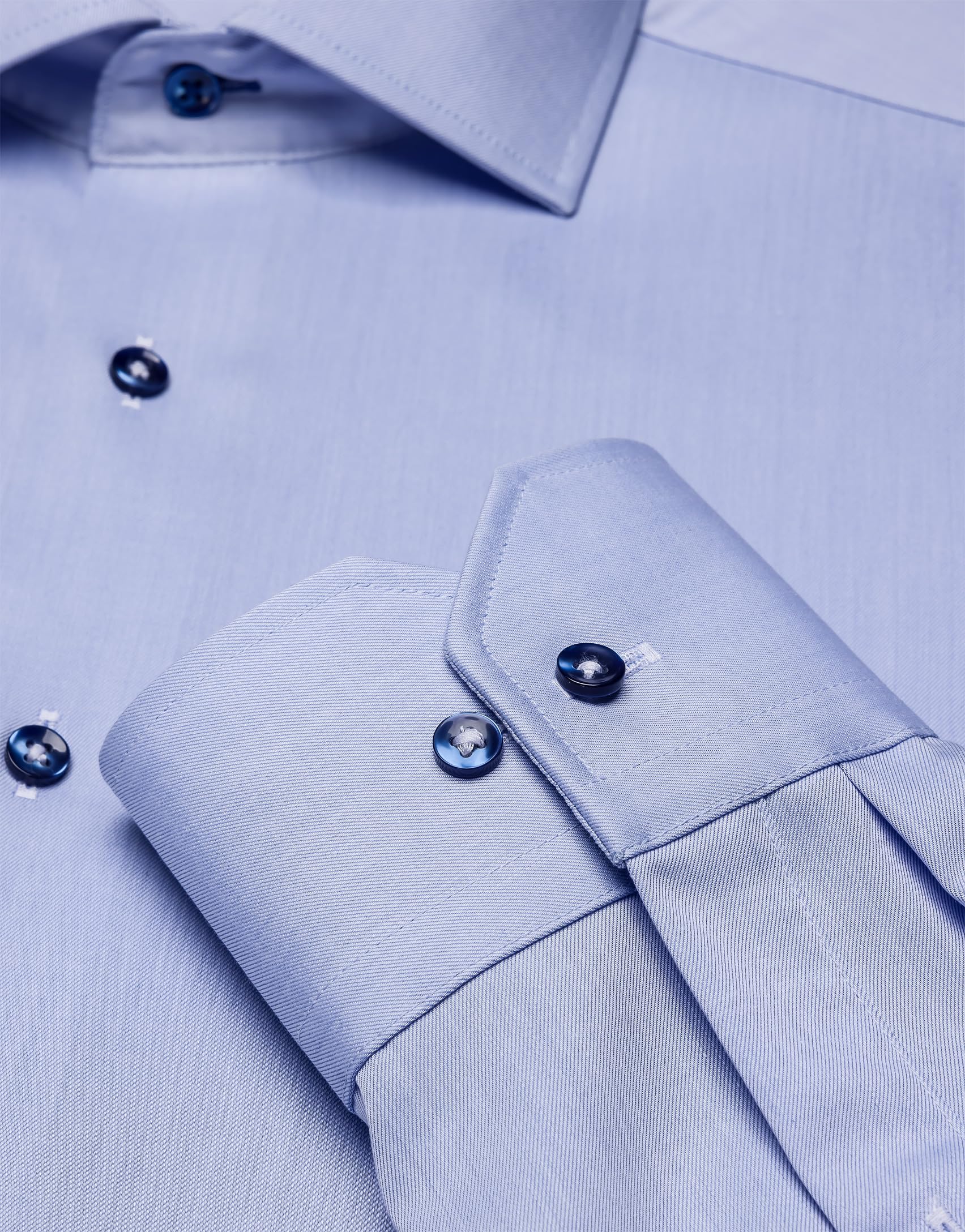 Vincenzo Boretti Camicia, Slim-Fit/Taglio Aderente, Twill - Non-Stiro
