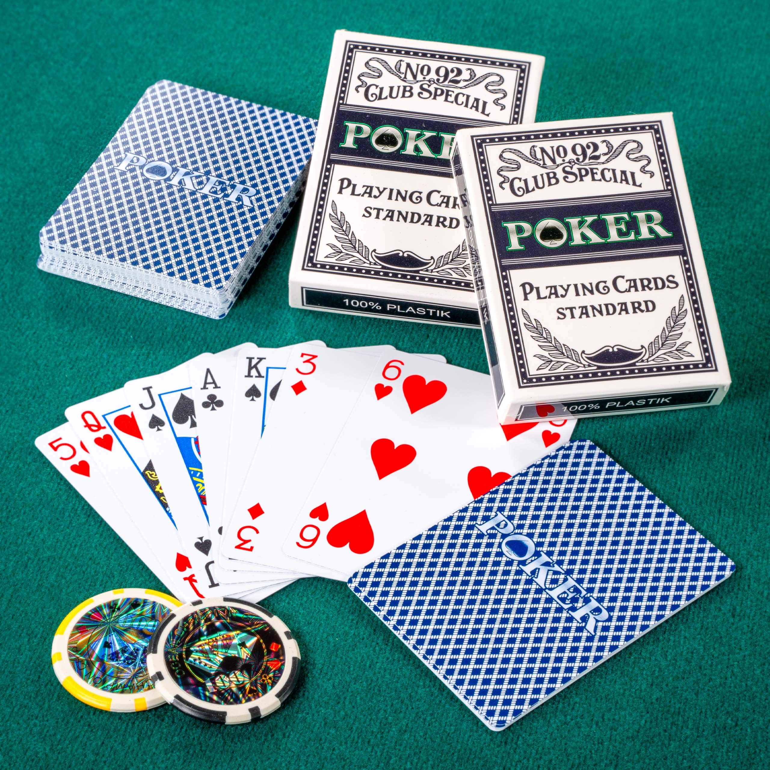 Nexos Trading Pokerkoffer Leder Deluxe mit 500 Ocean Champion Chips abgerundet hochwertige Metallkern Jetons 12 g Pokerset mit viel Zubehör Black Jack Texas Holdem