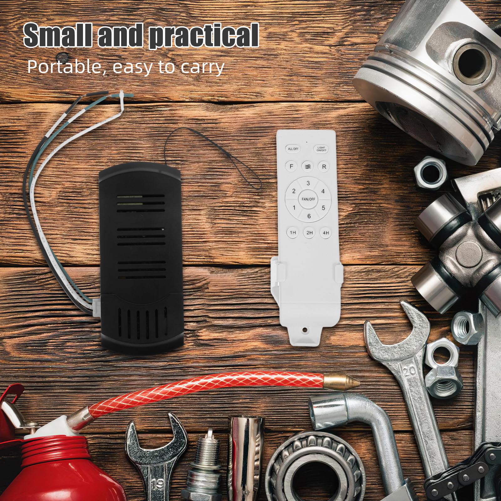 Kit Telecomando Wireless per Ventilatore da Soffitto Dc con Ricevitore e Controllo Lampada, Facile Installazione in Plastica, per Estivo in Casa