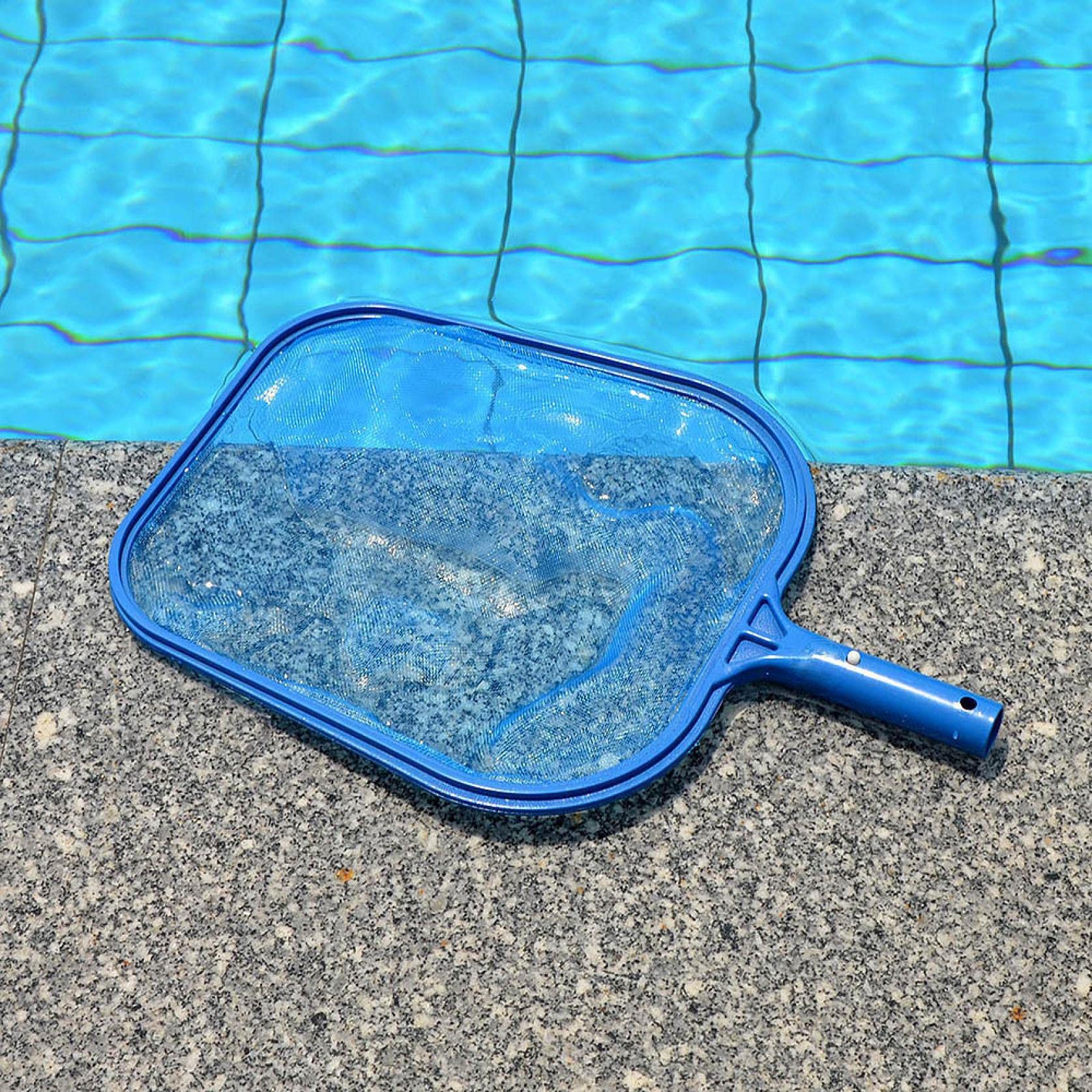 Épuisettes de Surface pour Piscine, ramassage des Feuilles de Surface, Filet de Nettoyage, Pool Net Leaf Skimmer 44,5 * 30cm