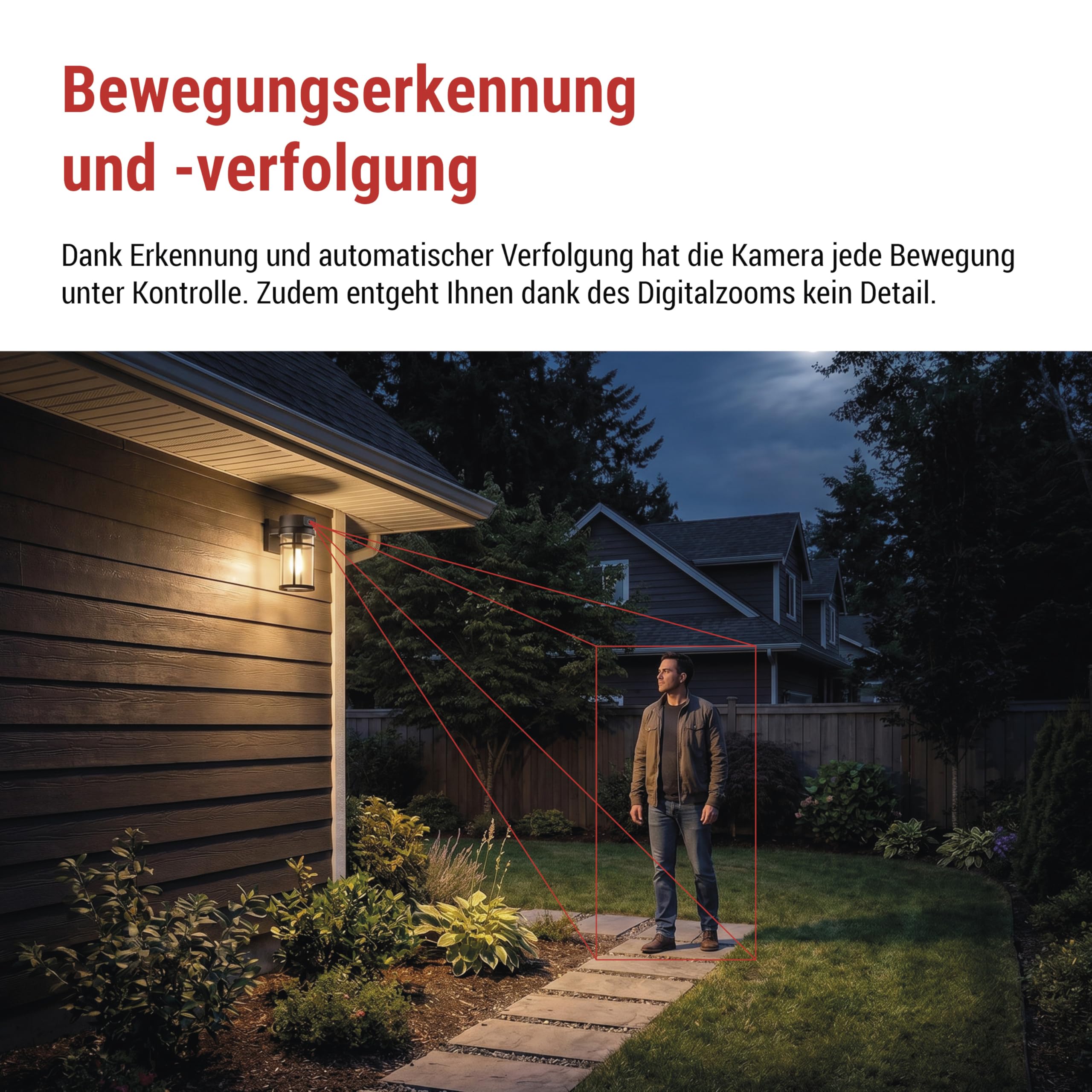 EMOS GoSmart - Smarte Außenkamera mit WLAN & Licht, 4MP 2,5K Überwachungskamera - drehbar mit Bewegungserkennung, Nachtsicht bis 10 m, 2-Wege-Audio - für E27-Lampe - IP44 - Tuya/GoSmart App - schwarz