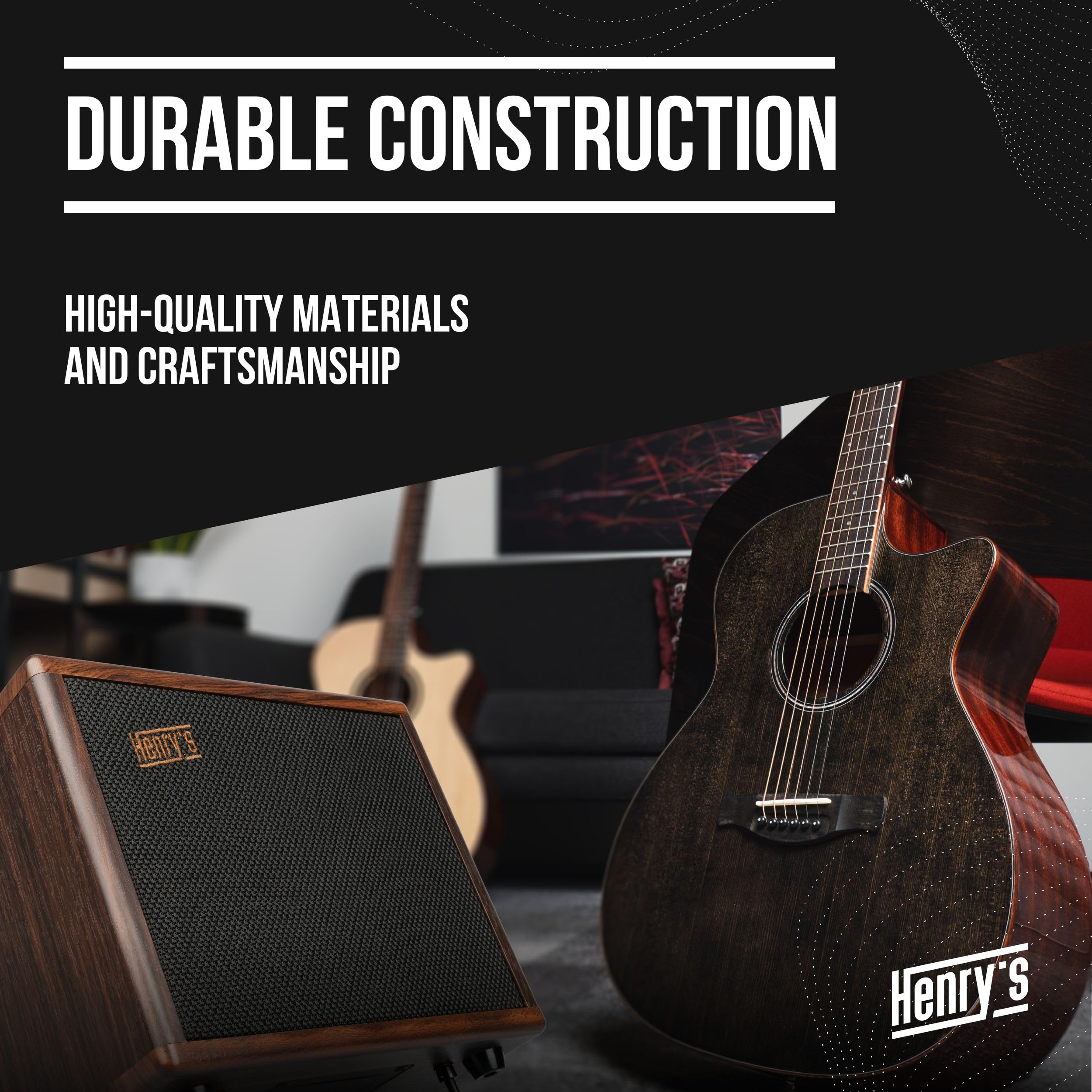Henry's Daily GAD1 Western-Gitarre Akustikgitarre Massive Fichtendecke Mahagonikorpus