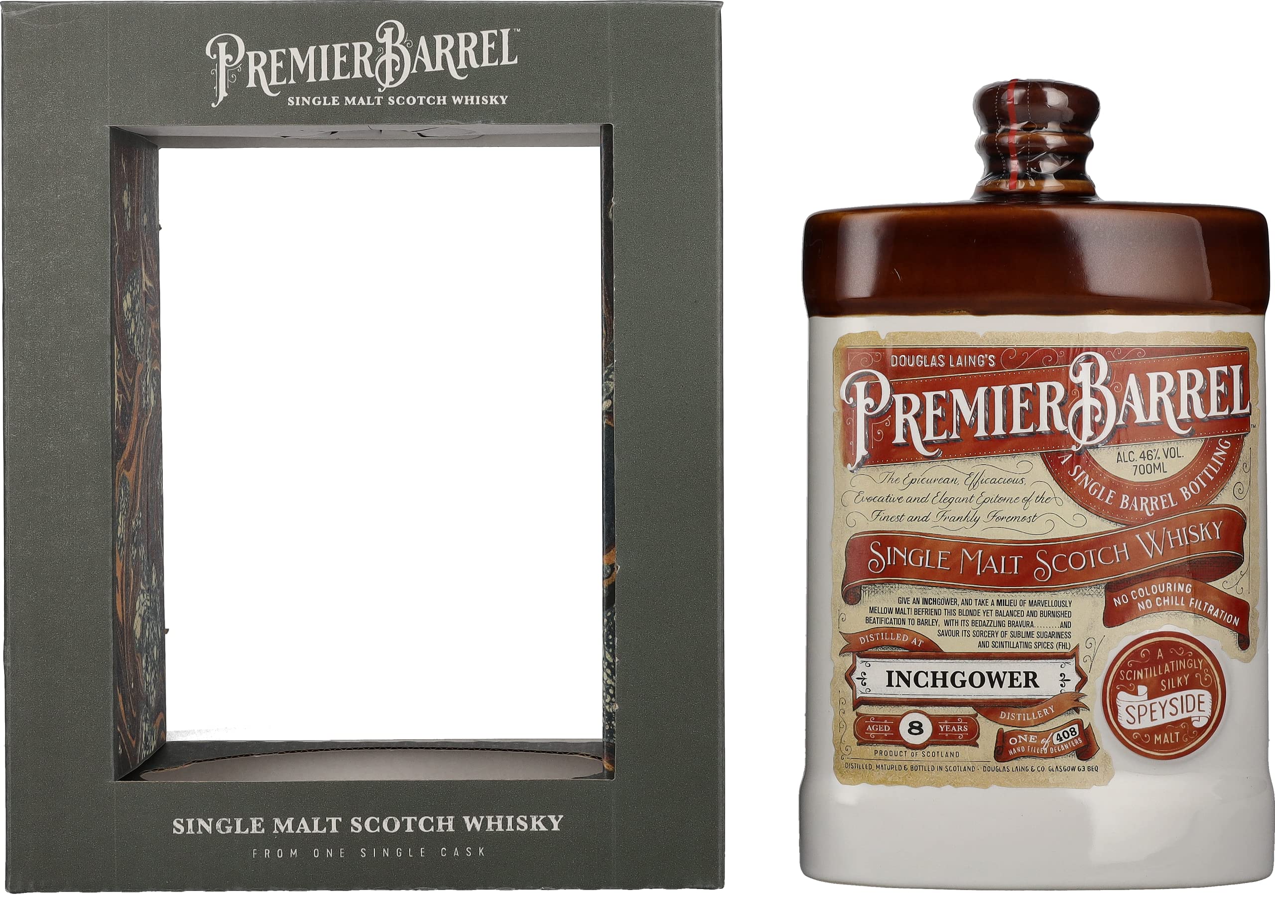 Douglas Laing PREMIER BARREL Inchgower 8 Years Old Single Malt 46% Vol. 0,7l in Giftbox