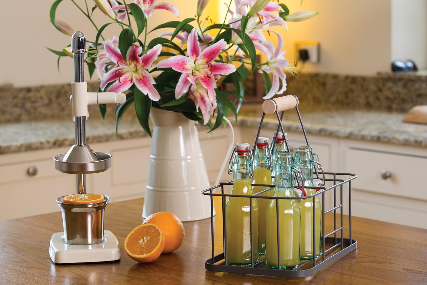 Living Nostalgia Presse-Agrumes: Jus Frais & Facile, Robuste & Design (Crème) - Image détaillée