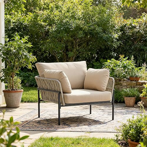 Christopher Knight Home Jaylon Modern Iron Lounge Chair Outdoor, Patio