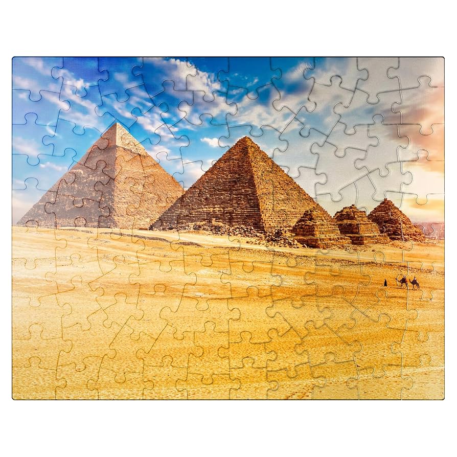Amazon.com: MyPuzzle The Sunny Giza 沙漠埃及金字塔- 成人優質